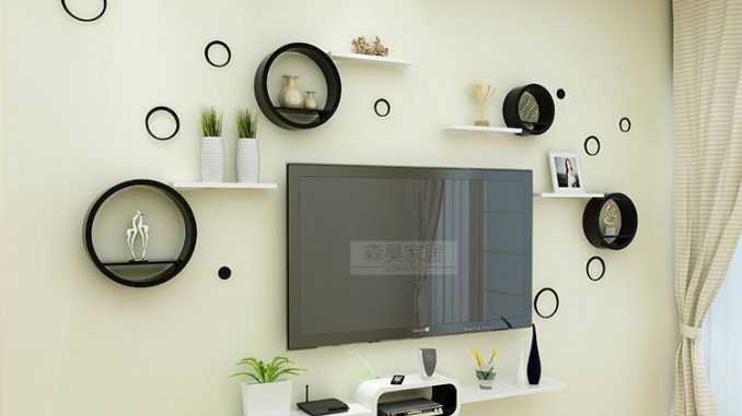 Thiết kế kệ tivi treo tường trang trí phòng khách chung cư nhỏ Thiết kế kệ tivi treo tường trang trí phòng khách chung cư nhỏ