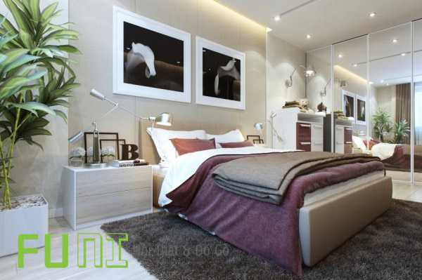 Phòng ngủ hiện đại đơn giản 25m2 Phòng ngủ hiện đại đơn giản 25m2